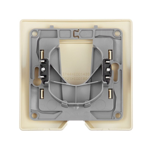 Вывод кабеля с зажимом для кабеля слоновая кость ETIKA