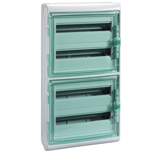 Бокс ОП Kaedra 72 мод., IP65, навесной, пластик, зеленая дверь