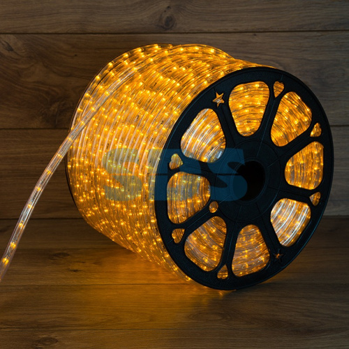 Дюралайт LED трехжильный 230В 13мм 24 LED/м МУЛЬТИ (RYGB) свечение с динамикой модуль 4м бухта 100м 