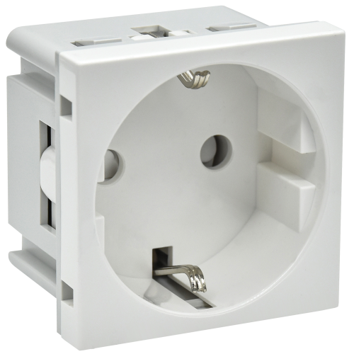 РКС-20-30-П-К Розетка с з/к защитной шторкой и винтовым зажимом (2 модуля) белая PRIMER IEK