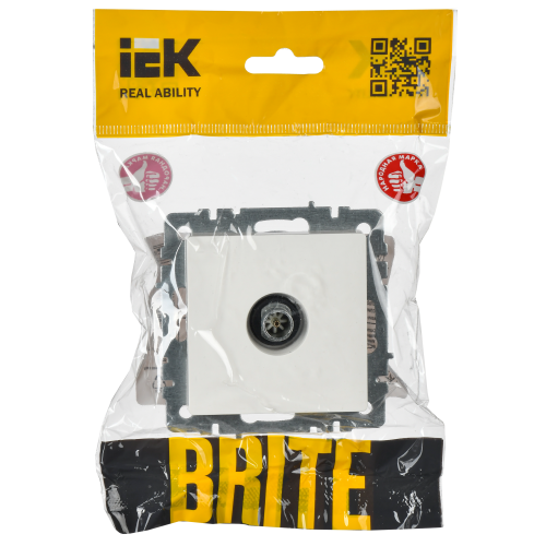Розетка TV оконечная РТВ11-0-БрБ белый BRITE IEK