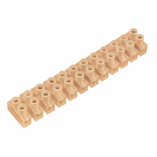 Клеммная колодка винтовая KВ-6 (2,5-6 мм²), ток 6 A, полиэтилен белый (ЗВИ) REXANT 