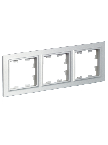 Рамка 3-местная РУ-3-БрА алюминий BRITE IEK