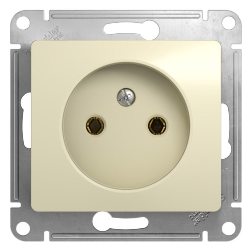 Розетка без заземления, 16А, механизм, БЕЖЕВЫЙ GLOSSA