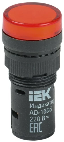 Лампа AD16DS(LED)матрица d16мм красный 230В AC ИЭК