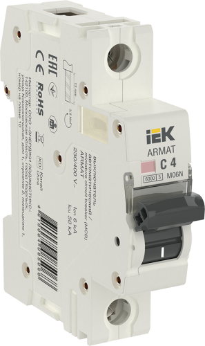 Автоматический выключатель M06N 1P C 4А ARMAT IEK