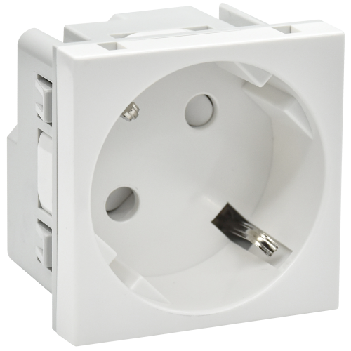 РКС-20-30-П-45 Розетка 45град с з/к защитной шторкой и винтовым зажимом (2 модуля) белая PRIMER IEK