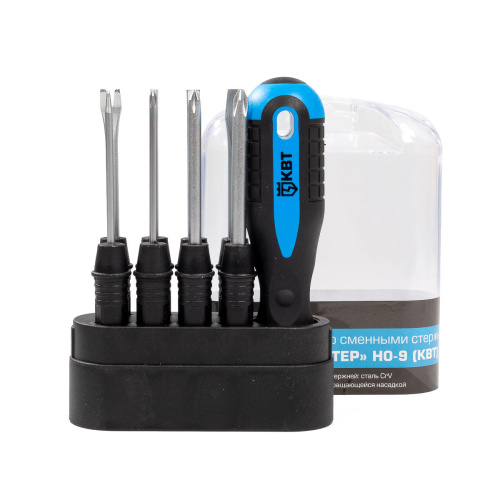 Набор отверток "Мастер" НО-09 (КВТ) сменные стержни