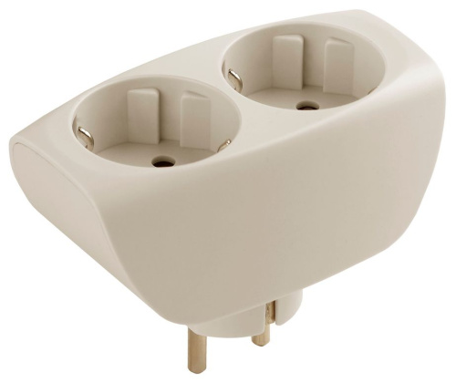 Тройник 2гн,с заземл, со шторками сл.кость ЭРА SP-2e-I