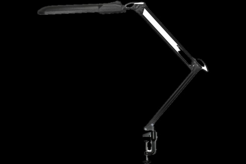 Светильник Дельта с АПП черный настольный 2G7, КЛЛ, 11Вт на струбцине