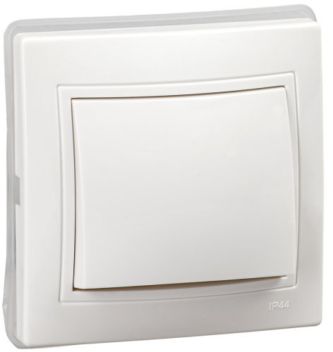Выключатель 1-клавишный 10А IP44 ВС10-1-0-КБ-44 белый KVARTA GENERICA