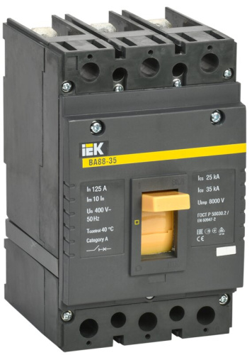 Выключатель автоматический ВА88-35 3Р 125А 35кА IEK