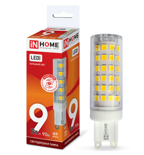 Лампа светодиодная LED-JCD-VC 9Вт 230В G9 4000К 810Лм ASD IN HOME