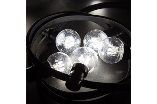 Набор Белт-Лайт 10 м, черный каучук, 30 ламп, цвет Белый, IP65, соединяется