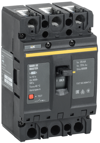 Выключатель автоматический ВА88-32 3Р 40А 25кА MASTER IEK