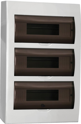 Корпус пластиковый ЩРН-П-36 черная прозрачная дверь IP41 GENERICA