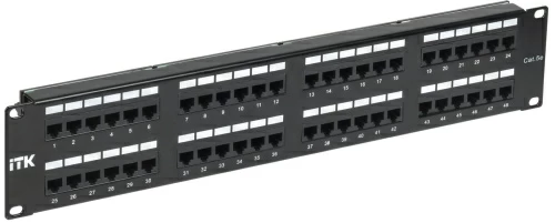 2U патч-панель кат.5Е UTP, 48 портов (Dual) ITK