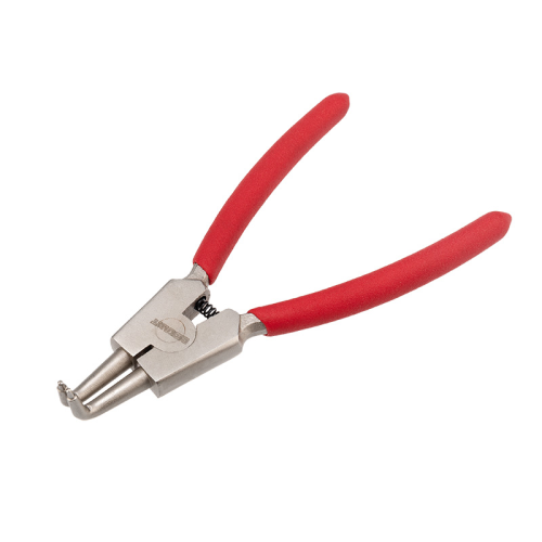 Щипцы для стопорных колец разжим загнутый 160мм, обливные рукоятки REXANT 