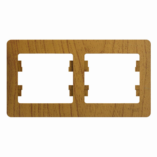 Рамка 2-постовая горизонтальная, ДЕРЕВО ДУБ GLOSSA