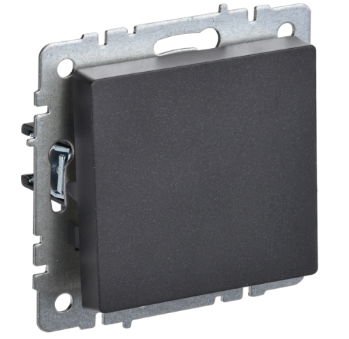 Выключатель 1-клавишный перекрестный 10А ВС10-1-3-БрЧ черный BRITE IEK