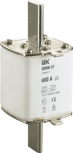 Плавкая вставка предохранителя ППНИ-37 габарит 2 400А IEK
