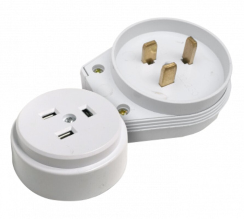 Разъем печной РШ/ВШ 32А 250В пластиковый накладной белый 9123 IN HOME