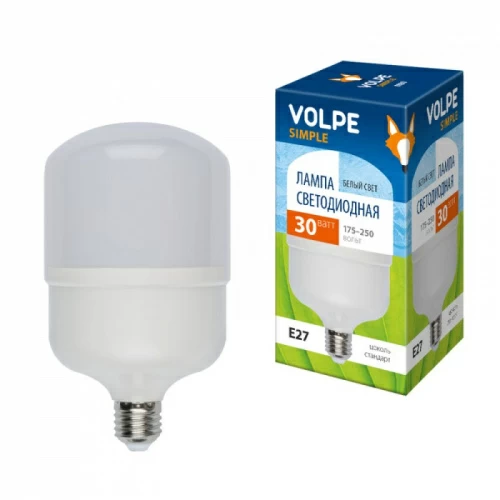 Лампа светодиодная LED-M80-30W/WW/E27/FR/S, Цвет свечения теплый белый