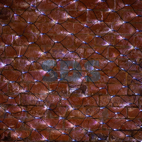 Гирлянда светодиодная Сеть 2х1,5м 288 LED БЕЛЫЙ черный ПВХ IP65 свечение с динамикой 230В блок в ком