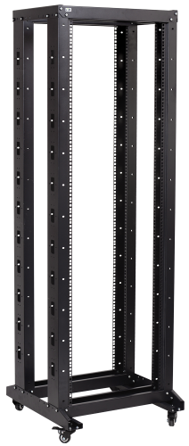 19" двухрамная стойка, 47U, 600x600, на роликах, черная ITK