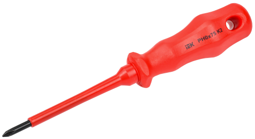 Отвертка диэлектрическая PH0х75 K2 ARMA2L 3 IEK