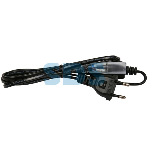 Установочный набор для дюралайта 2W диаметр 13мм (блок питания ПВХ с диодным мостом и вилкой, заглуш