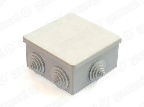 Коробка распаячная 85х85х40 IP44 для наружного монтажа цвет серый RAL 7035
