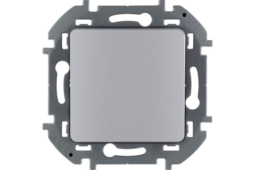 Выключатель 1-клавишный схема 1 10АХ безвинтовые зажимы алюминий INSPIRIA