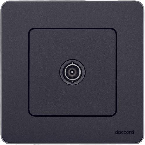 Розетка TV проходная антрацит INSPIRIA