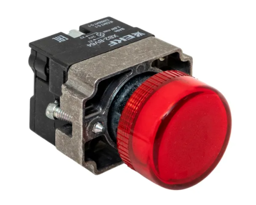 Лампа сигнальная BV64 красная 24В EKF