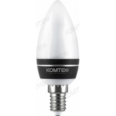 Лампа светодиодная СДЛ-Сч-5-220-845-200-Е14 4500К 220В 380лм 200град 35000ч свеча алюм черный КОМТЕХ