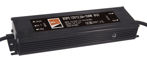 Блок питания (драйвер) BSPS 12V12,50A=150W IP67 3 г.гар. Jazzway