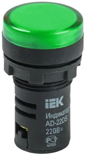 Лампа AD22DS(LED)матрица d22мм зеленый 230В  ИЭК
