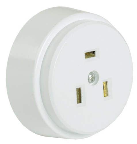 РПпл10-01-Ст Розетка разборная для плиты с заземлением открытая установка 32А белая IEK