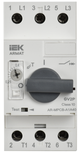 Автоматический выключатель защиты двигателя A1 GV2P 0,24-0,4А ARMAT IEK