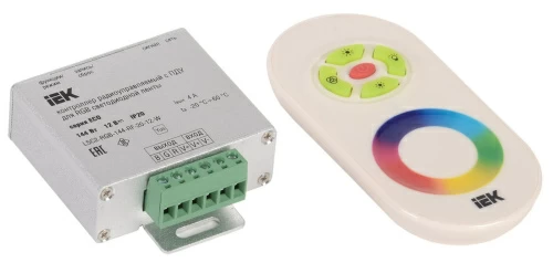 Контроллер с ПДУ радио (белый) RGB 3 канала 12В, 4А, 144Вт IEK-eco снят с произв