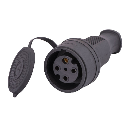 Штепсельный разъем трехфазный (розетка) 3Р+E 3х32А 380V каучук