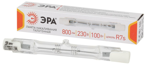 Лампа галогенная J78-100W-R7s-230V  ЭРА (галоген, J78, 100Вт, нейтр, R7s)