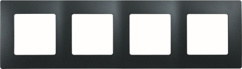 Рамка 4-местная антрацит ETIKA