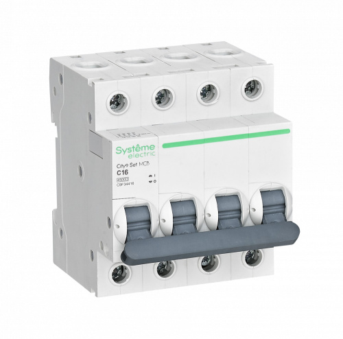 Авт. выкл. City9 Set 4P 16А 4.5kA хар-ка С 400В