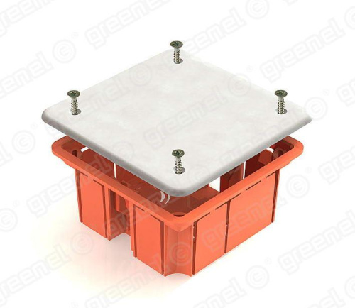 Коробка распаячная 92х92х45 IP20 для скрытого монтажа в кирпичных стенах