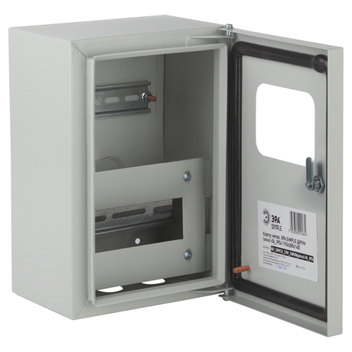 Корпус металлический навесной ЭРА SIMPLE ЩУРНг -06 с окном (285х190х145) IP54 У2 серый