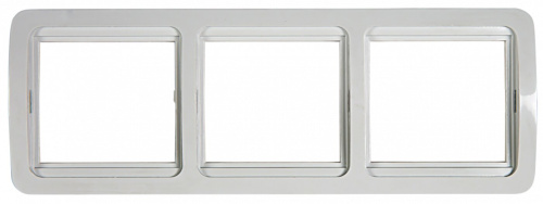 Рамка тройная горизонтальная CLASSICO белая 2303H IN HOME