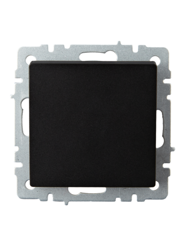 Выключатель 1-клавишный проходной 10А ВС10-1-6-БрЧ черный BRITE IEK