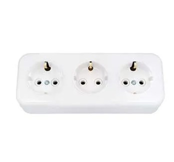 Евророзетка 3 ОП (АБС пластик) "Бт" Минск РА16-243